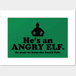 Elf Quote - Angry Elf (Black) Posters and Art